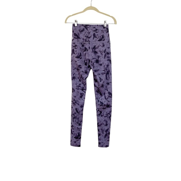Zella Renew Ultra High Waist Leggings Purple Cadet Mono Floral Size Small NWT - Picture 3 of 3